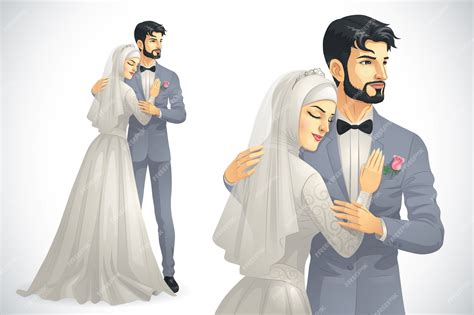 Premium Vector Muslim Wedding Couple