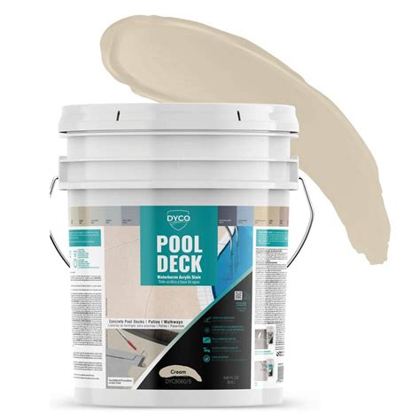 Dyco Paints Pool Deck 5 Gal 9060 Cream Low Sheen Waterborne Acrylic