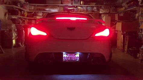 Hyundai Genesis Coupe Tail Light Audi Mod Full Oem Brake Lighting Youtube