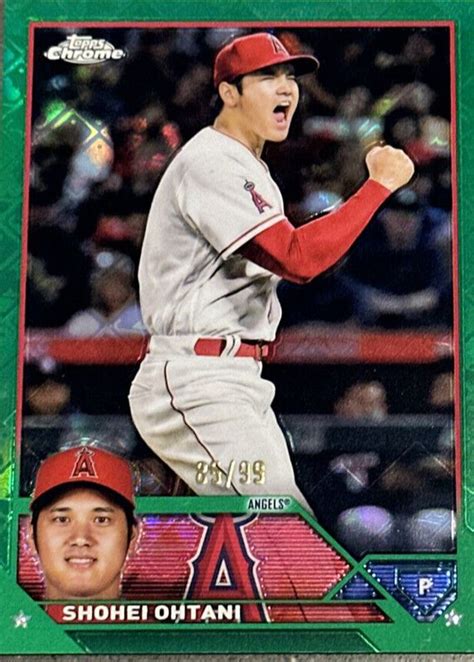 Shohei Ohtani Topps Chrome Logofractor Edition Green Price