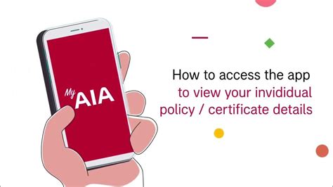 How To View Your Individual Policy Details On My Aia App Youtube