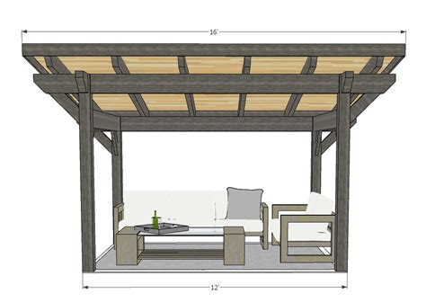 12x9 Sloped Pergola Straight Frame 66 Front Ontario Outdoor