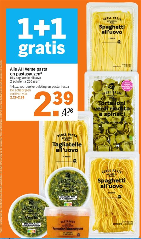 Alle Ah Verse Pasta En Pastasauzen Gram Gratis Aanbieding Bij