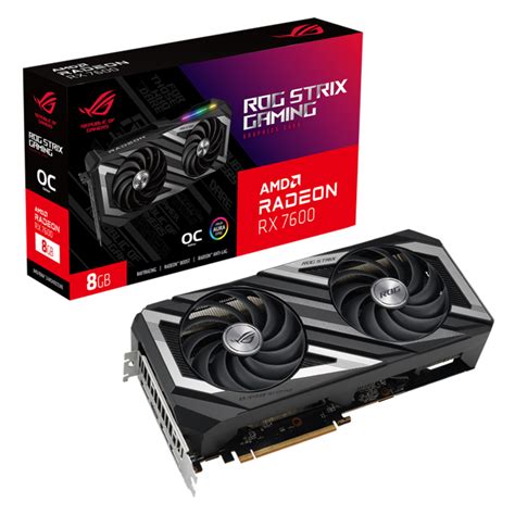 ASUS Radeon RX 7600 ROG Strix OC 8GB Video Card ROG STRIX RX7600 O8G