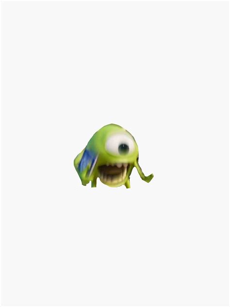 Mike Wazowski Excited Meme Sticker Sticker By Coolbeanz07 Redbubble