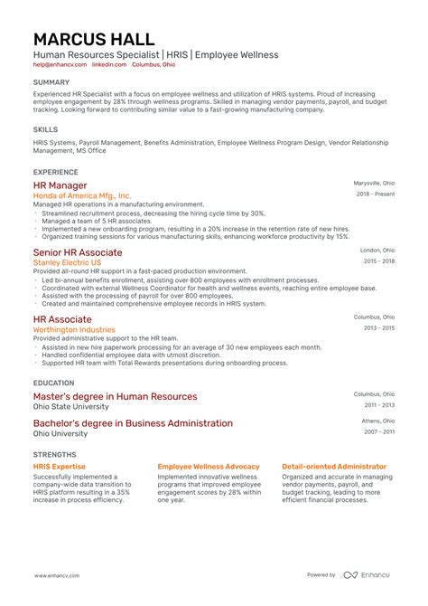 10 Human Resources Specialist Resume Examples And Guide For 2025