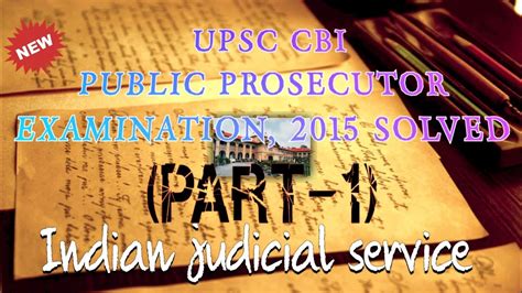 Cbi Assistant Public Prosecutor Pre Solved 2015 Part 1 Youtube