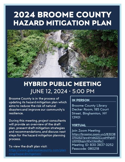 Broome County Multi Jurisdictional Hazard Mitigation Plan Update