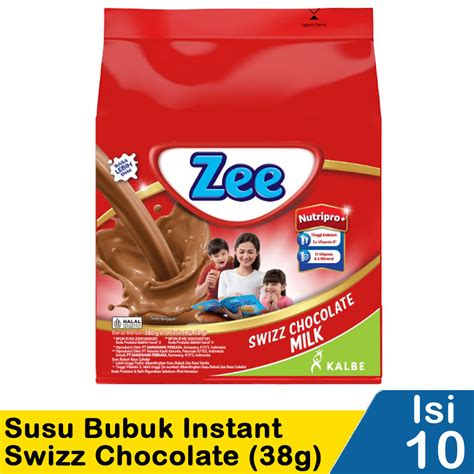 Zee Susu Bubuk Instant Swizz Chocolate 10x38g Klik Indomaret