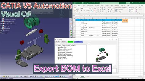 CATIA V5 Automation Visual C Export BOM List To Excel YouTube