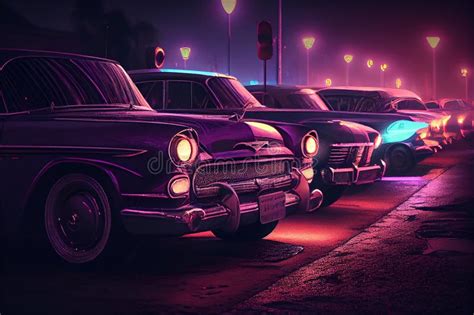 Purple Classic Car Side View Stock Illustration Illustration Of Style
