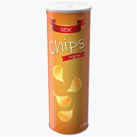 Potato Chips In Tube Package 3d Model 29 3ds Blend C4d Fbx Max