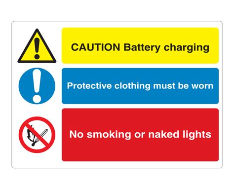 Battery Charging Warning Sign