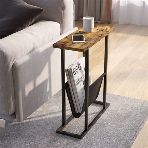 17 Stories Table De Bout Avec Rangement En Bois Reviews Wayfair Canada