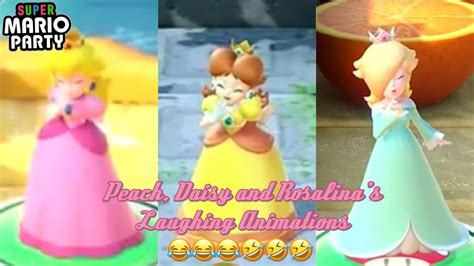 Super Mario Party Peach Daisy And Rosalinas Laughing Animations