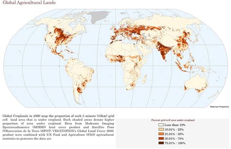 Global Agricultural Lands Vivid Maps