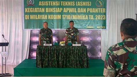 Tingkatkan Kemampuan Aparat Teritorialnya Kodim Mimika Gelar