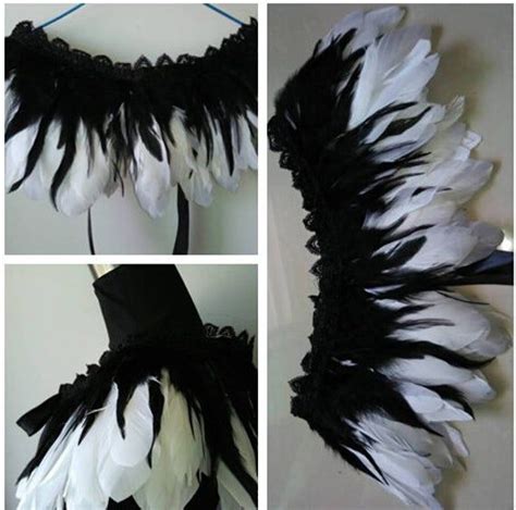 Burlesque Black Feathers SHAWL Shrug Shoulders Feathers Cape Halloween