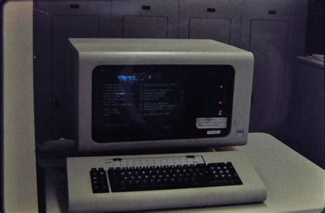 Vtg Ektachrome 35mm Color Slide 1982 Ibm Personal Computer With Green