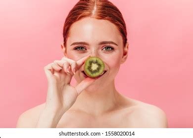 Happy Nude Woman Holding Ripe Kiwi Stock Photo 1558020014 Shutterstock