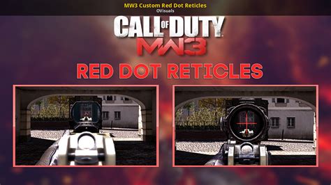 Mw3 Custom Red Dot Reticles Call Of Duty Modern Warfare 3 Mods