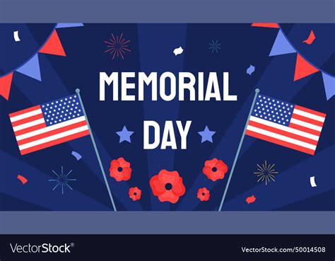 Memorial day poster Royalty Free Vector Image - VectorStock