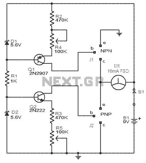 Transistor Testing Circuit Diagram