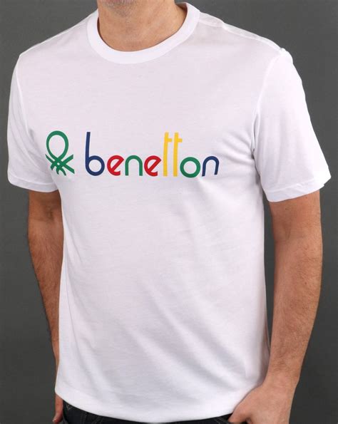 Benetton Classic Logo T Shirt White 80s Casual Classics