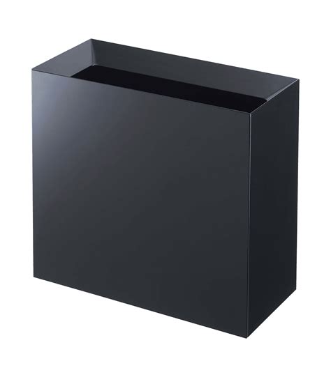 Yamazaki Home Trash Can Two Styles Black ABS Plastic Wide 4