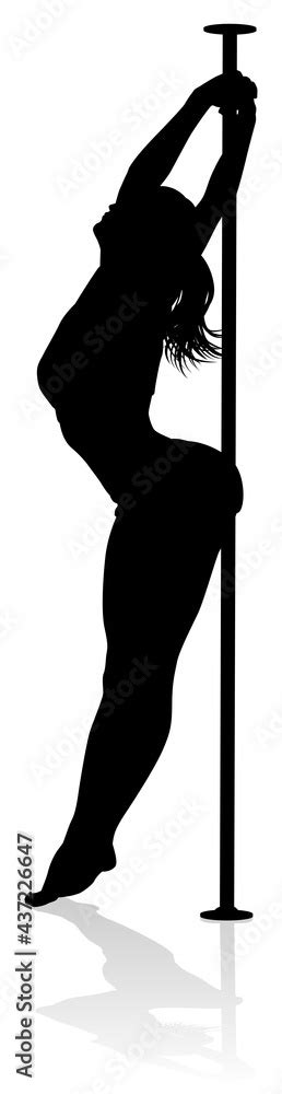 Pole Dancing Woman Silhouette Stock Vector Adobe Stock