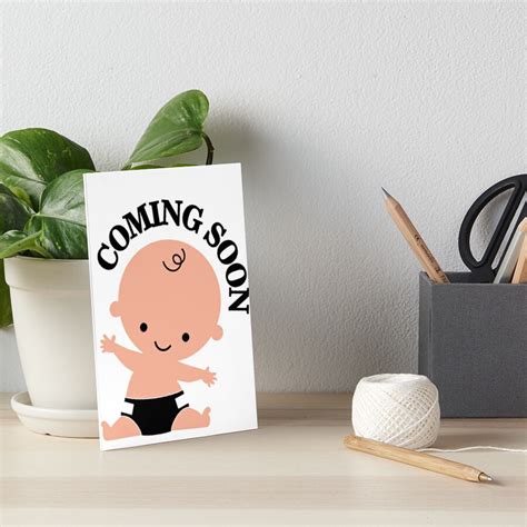 Baby Coming Soon Art Board Print For Sale By Nektarinchen Redbubble