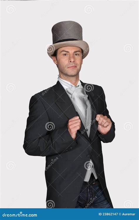 Man in a top hat stock image. Image of costume, smart - 23862147