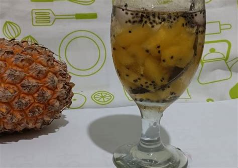 Resep Es Nanas Selasih Segar Oleh Martha Saragih Naibaho Cookpad