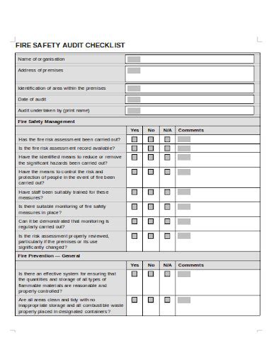 10 Safety Audit Checklist Templates In Pdf Word Free And Premium Templates