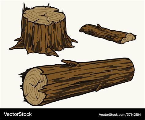 Tree Log Drawing