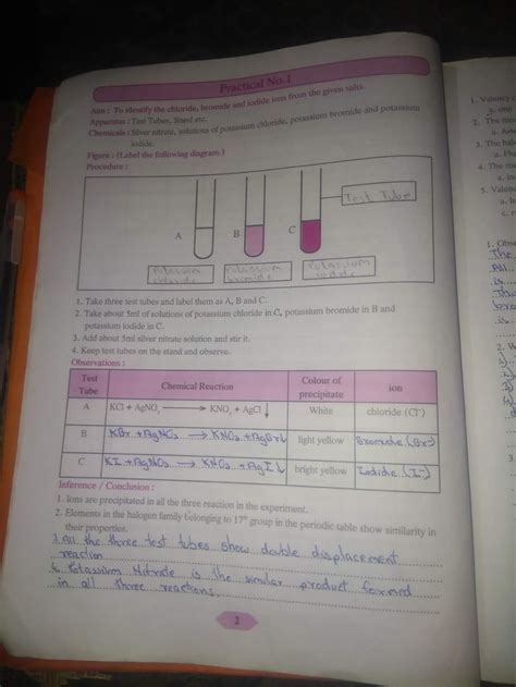 10th Science Journal Practical With Answers