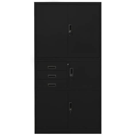 MEUBLE A CASIER MEUBLE A CASE BAO Armoire De Bureau Noir 90x40x180