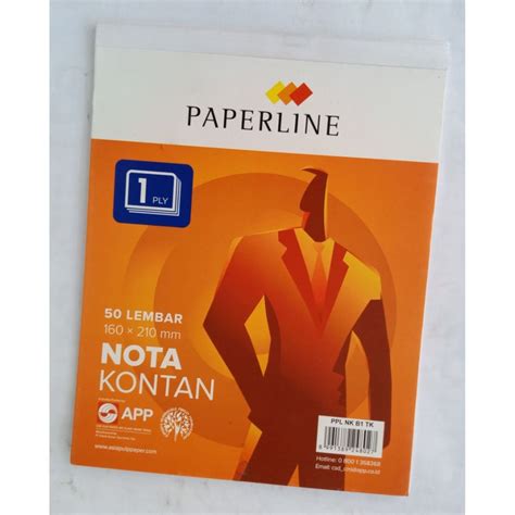 Jual PAPERLINE BUKU NOTA KONTAN BESAR RANGKAP 1 PLY INVOICE BON UK