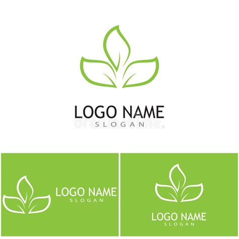 Green Leaf Illustration Nature Logo Design Stock Vector Illustration