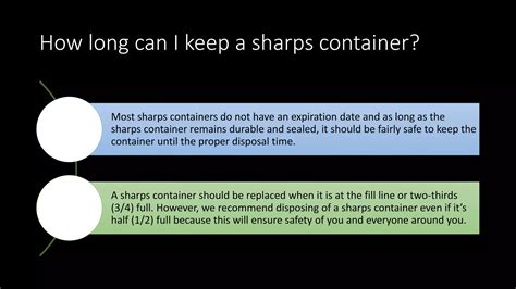 The Safe Handling And Disposal Of Sharps Pptx