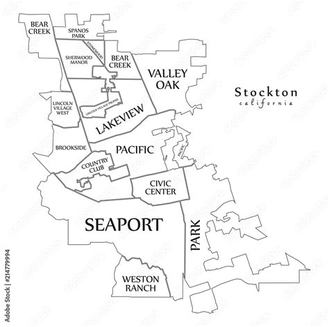 City Of Stockton Map Clemmy Cassandry