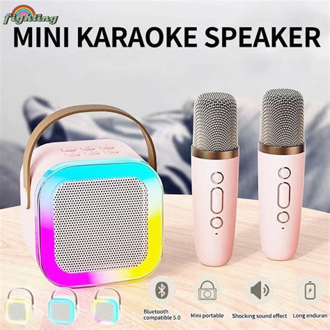 Mini Karaoke Wireless Audio Speaker Bluetooth Microphone Portable Home