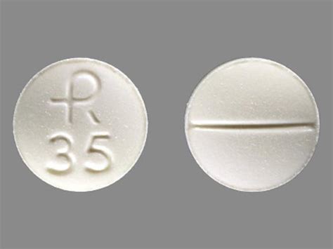R 35 Pill White Round 8mm Pill Identifier