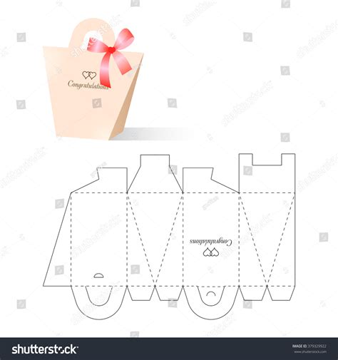 Retail Box Blueprint Template Stock Vector Royalty Free