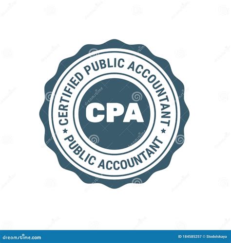 Certified Public Accountant Sign Or Stamp Cpa Bookkeeper Seal