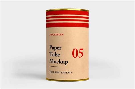 Free Paper Tube Mockup Template PSD