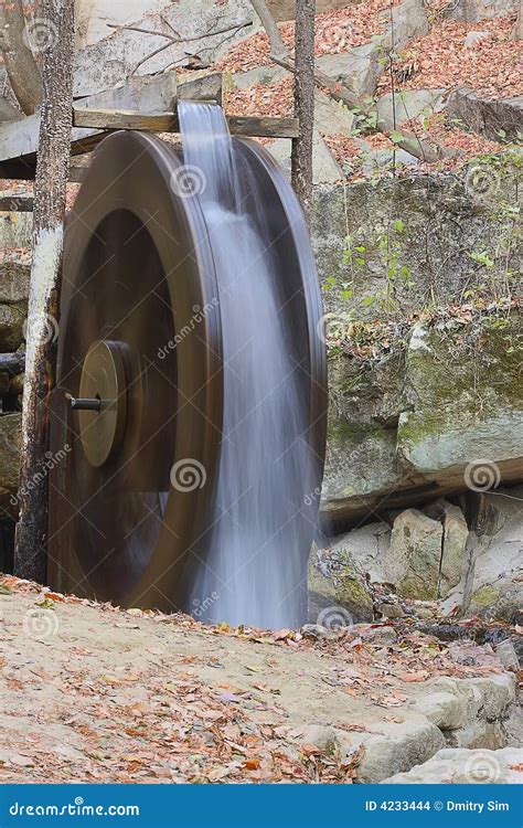 Old Waterwheel In Water Stock Image 66867061