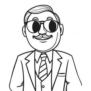 Cartoon Speakerman With Sunglasses Coloring Page Coloring Pages