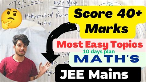 Maths Most Important Chapter For Jee Mains Exam Maths Easy Chapter For