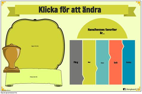 Veckans Student Affisch Med Trof Storyboard Sv Examples